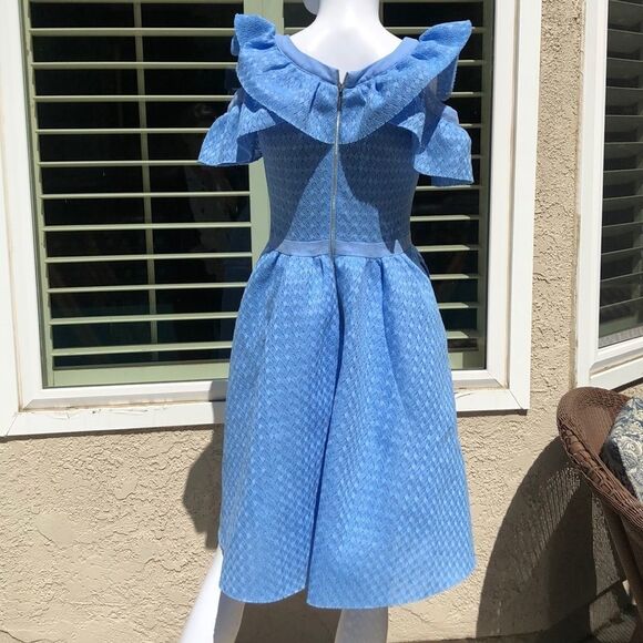 Maje Blue Reglisse Dress Sz 2 - Picture 7 of 14